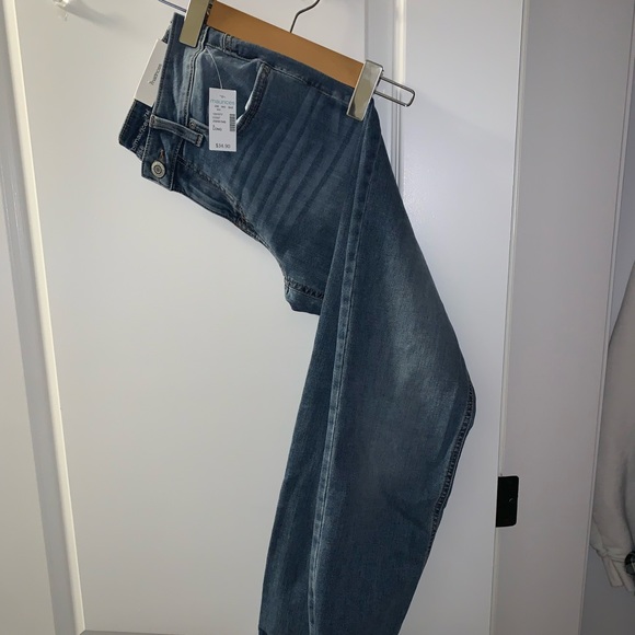Brand new blue jeans • mid-rise • straight leg • size 0 long - Picture 1 of 4